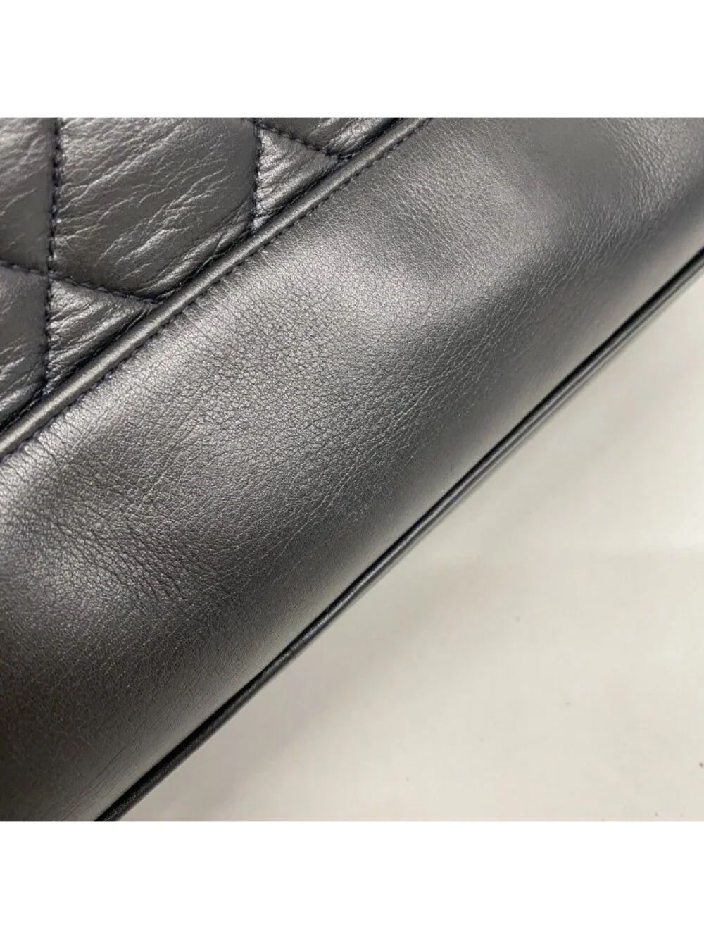 Chanel Chain Tote Quilted Lambskin Black Gold